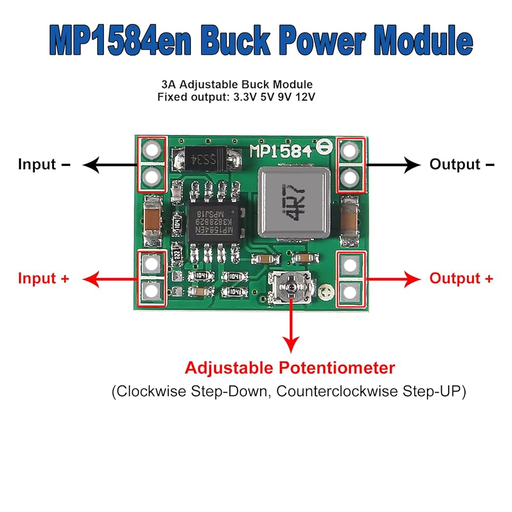 Amazon.com: Diitao 6PCS MP1584 MP1584EN DC-DC 3A Adjustable